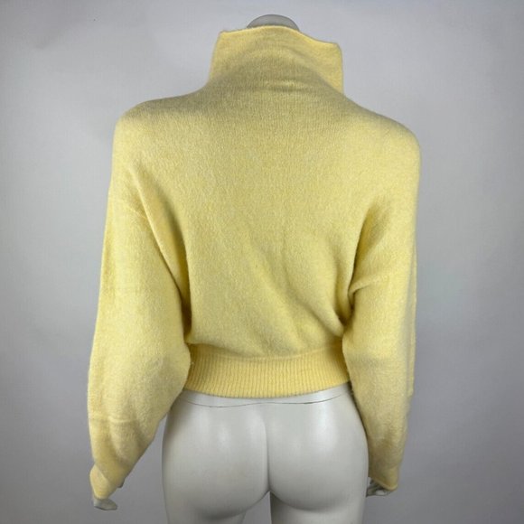 Wilfred Lorin‎ Sweater Women XS Long Sleeve Stretch Alpaca Wool Turtleneck Tie - Picture 2 of 13